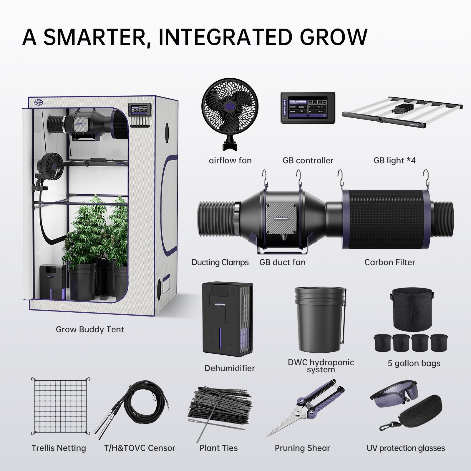 Growbuddy Growtent Complete Kit