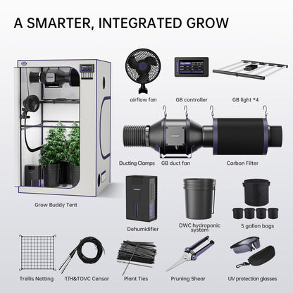 Growbuddy Growtent Complete Kit 5*3