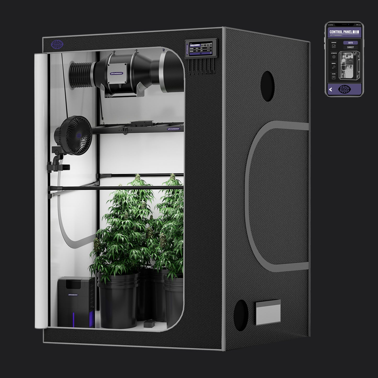 Growbuddy Growtent Complete Kit 2*2
