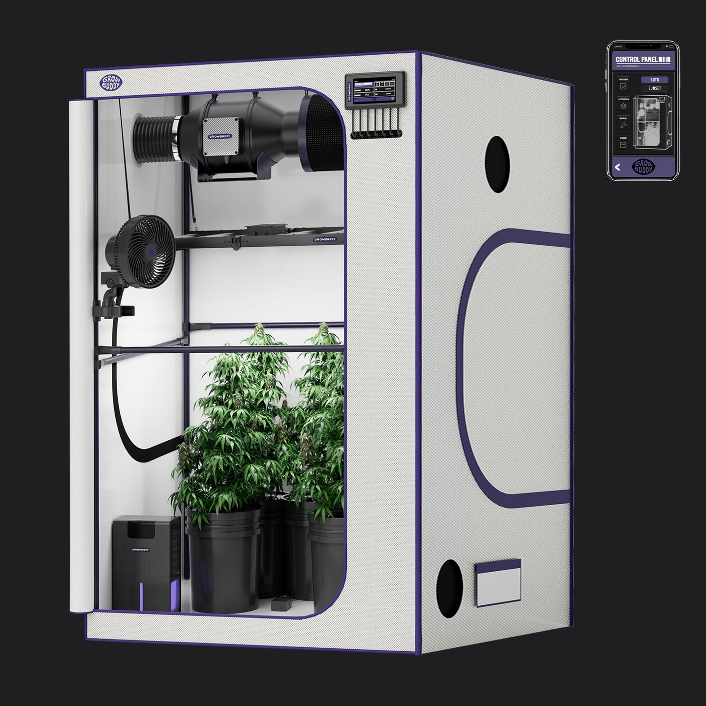 Growbuddy Growtent Complete Kit 3*3