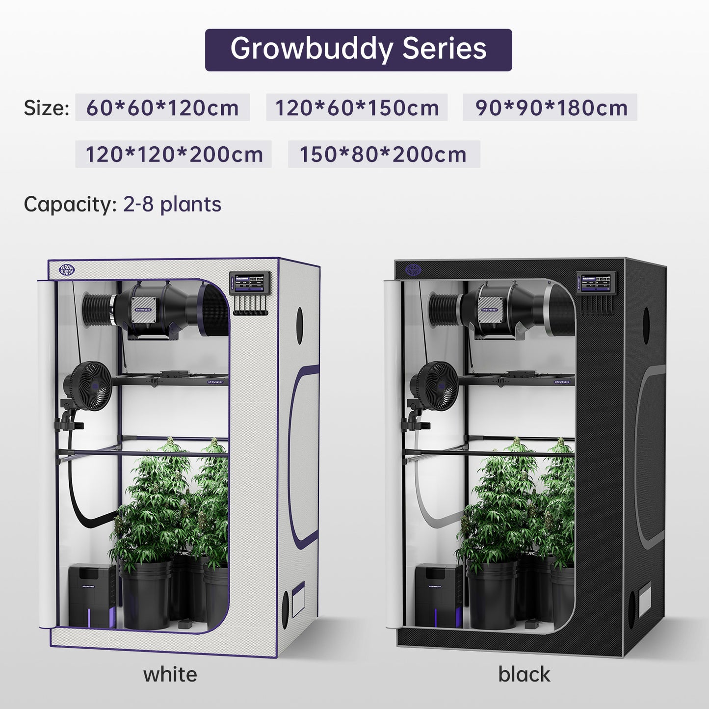 Growbuddy Growtent Complete Kit 5*3