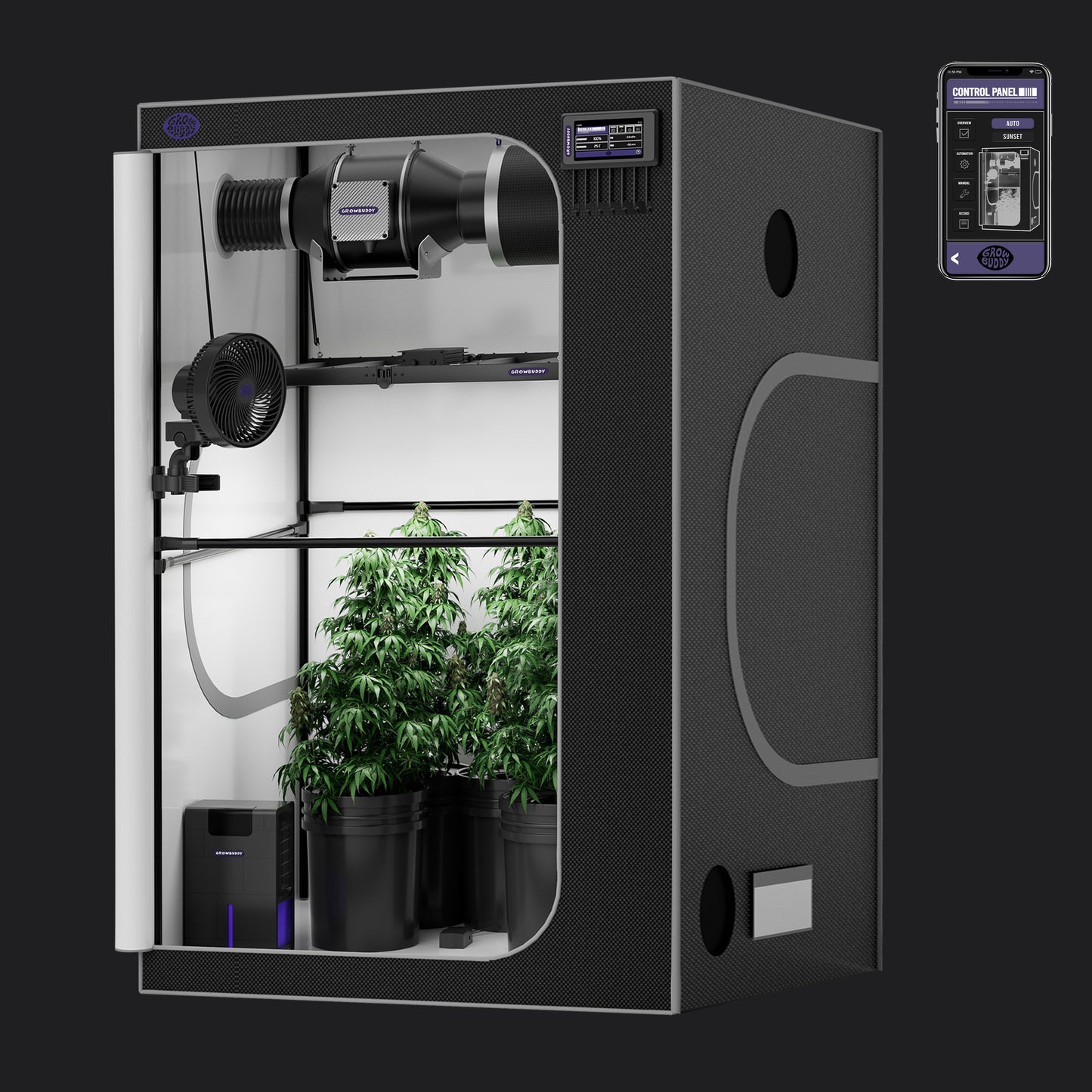 Growbuddy Growtent Complete Kit 4*4