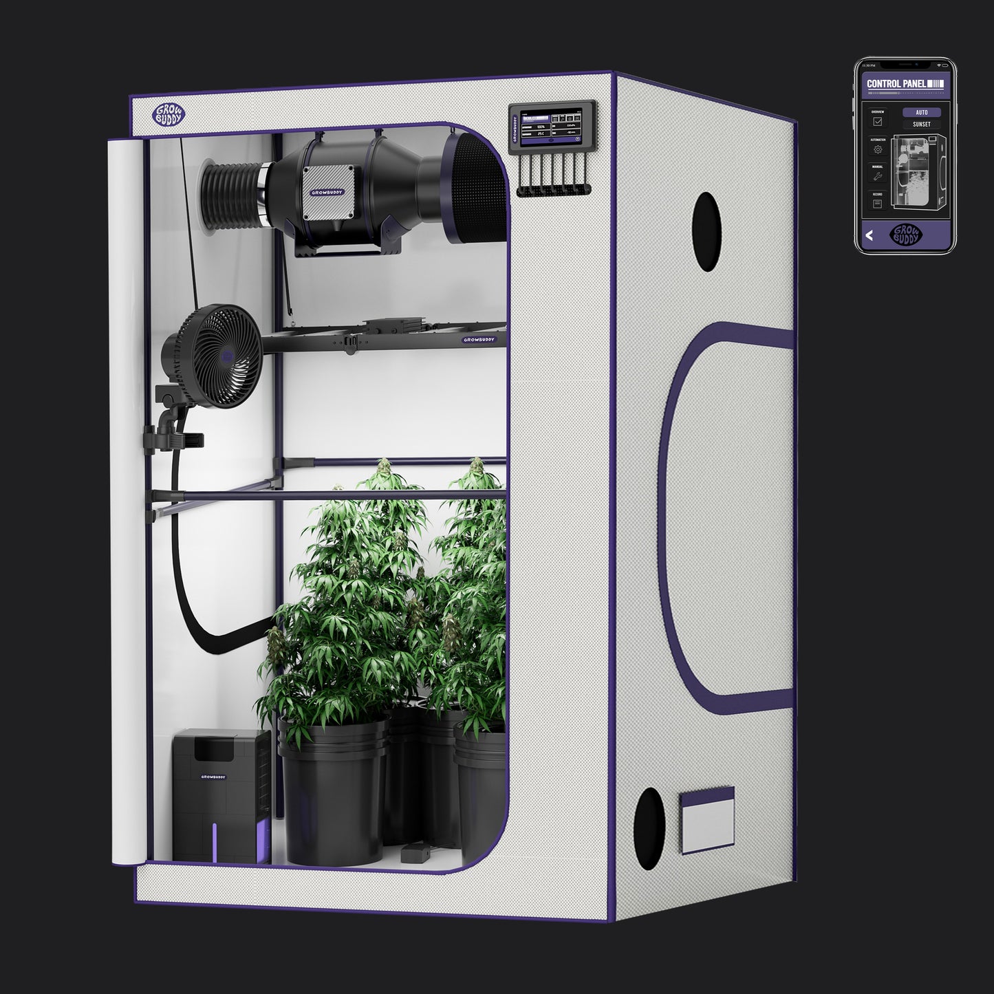 Growbuddy Growtent Complete Kit 4*4