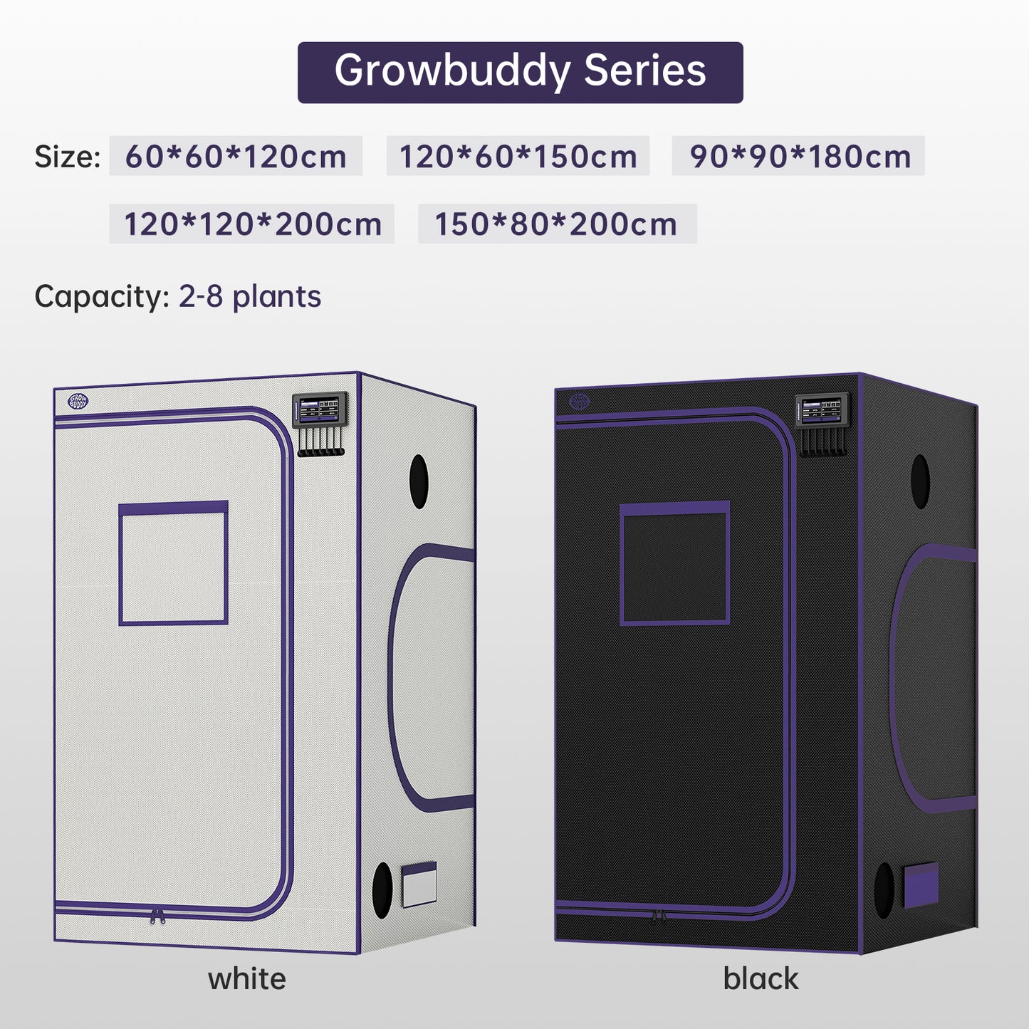 Growbody  48''*48''*80'' (4×4) 1680D Indoor Grow Tent: Hydroponic, Climate Control, Optimal Growth