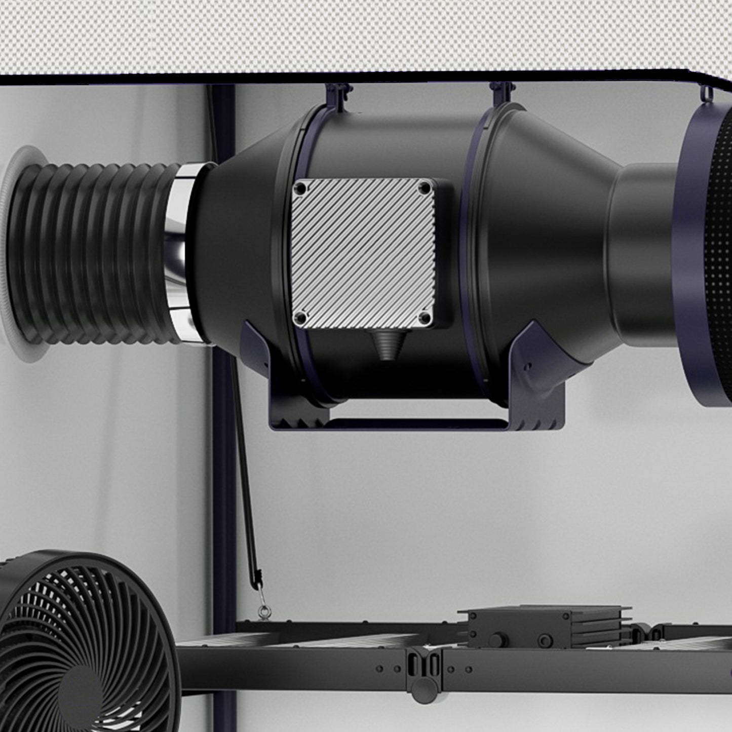 GB duct fan pro4, Quiet Inline Duct Fan System with Temperature Humidity VPD Controller, 4-Inch